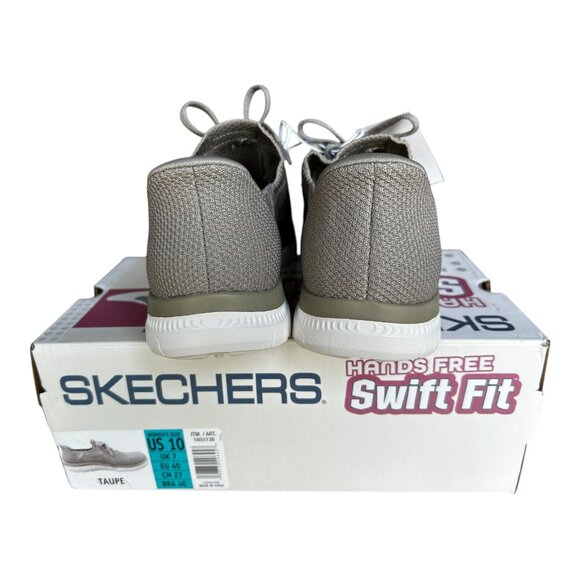 Skechers Women's Virtue Swift Fit Hands Free Shoe Taupe Beige Size 10 - Picture 3 of 8